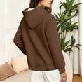 thumbnail image 5 of cocolona Womens Fleece Hoodies Winter Warm Long Sleeve Hooded Sweatshirts Fashion Casual Solid Color Pullover Tops, 5 of 7