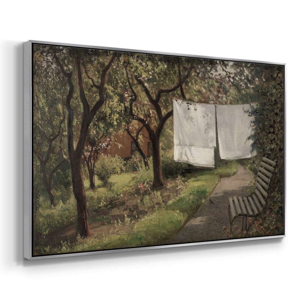 Vintage Landscape-CCCLXI By Wexford Home Framed in Silver Wood Gallery Wrapped Canvas 17 in. x 25 in.