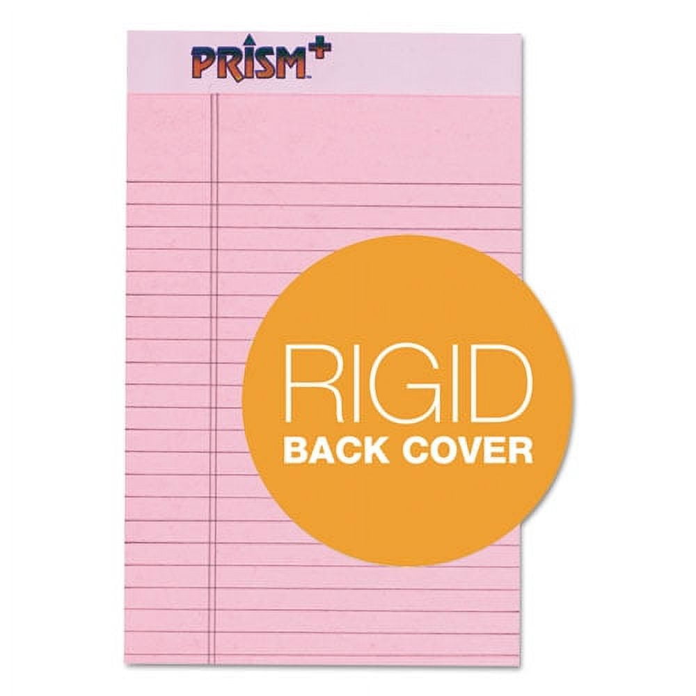 Prism + Colored Writing Pads, Narrow Rule, 50 Pastel Pink 5 X 8 Sheets, 12/pack | Bundle of 5 Packs