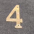 thumbnail image 2 of Bebarley Números De Casa De Puerta De Latón Macizo Brillante De 4 Pulgadas Y Placas De Dirección De Calle Para Letreros De Residencia Y Buzón., 2 of 6