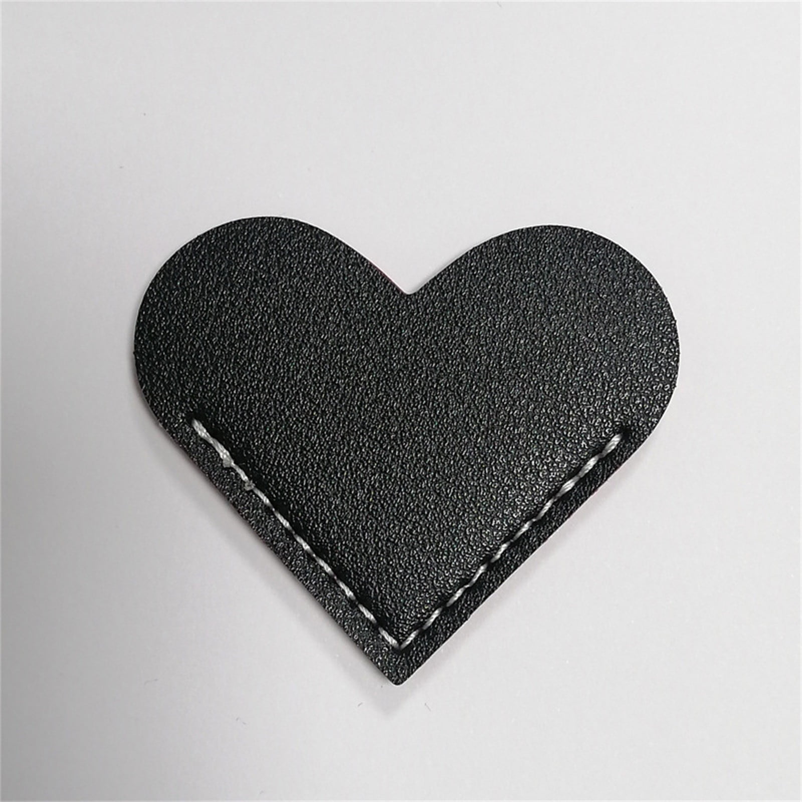 Leather Heart Shaped Corner Bookmark Page Marker Set Soft Durable Easy Insert No Fall Off Decorative Organize Books Study Quiet Reading Experience Women Students Teachers Book Lovers Gift Use