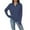 Navy, variant on ManxiVoo Classic Notched Collar Long Sleeve T Shirt with Pocket Relaxed Loose Fit Casual Solid Color Top for Women Lightweight Fabric L Size Blackish Green