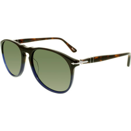 Persol Men's Polarized PO9649S-102258-55 Brown Oval Sunglasses