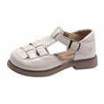 thumbnail image 5 of Rciityk White Sandals for Girls Toddler Princess Shoes Beach Roman Sandals Cute Weave Hollow Out Non-Slip Soft Sole Flats, 5 of 8