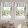 thumbnail image 2 of LALILO Kitchen Curtain Valance Help Rocket Game Kids Black And Rod Pocket Window Curtain 52"x 18" Set of 2, 2 of 5