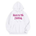 thumbnail image 7 of Fleece Zip Up Hoodie Women Oversized Womens Hoodies Casual Sweatshirt for Women Women's Fashionable Casual Hooded Sweatshirt With Letter Prints, 7 of 7