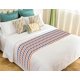 thumbnail image 1 of Bufanda de camino de cama ABPHQTO diseño chevron azul marino oscuro naranja 50x240 cm, 1 of 2