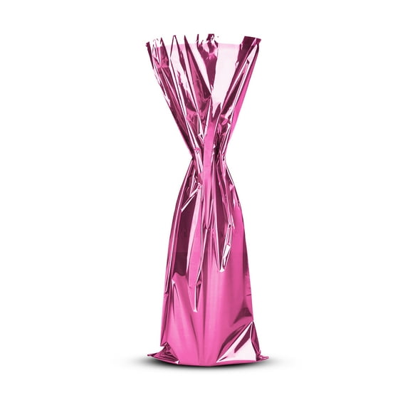 MT Products Metallic Pink Mylar Wine Gift Bags for Bottles - Pack of 200