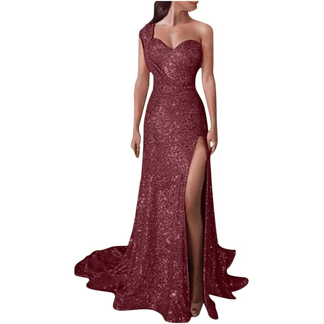 EGNMCR Robes de Soirée pour Femmes, Robes Formelles pour Femmes, Robes de Cocktail pour Femmes Bretelles Pailletées à Col en V pour Femmes Taille Haute Fermeture Éclair Arrière en Velours Doré Robe Formelle Taille Haute Robe pour Femmes