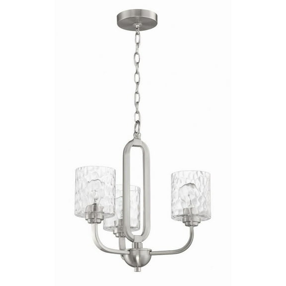 Collins 3 Light Chandelier-Brushed Polished Nickel Finish Bailey Street Home 139-Bel-4569688