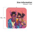 thumbnail image 2 of Leather Coasters with Heat-resistant for Drinks, Hip Hop People No.110 Cup Coasters Cup Pad Mat for Tabletop Protection, Coffee Table, Office Desk and Housewarming Gift, 2 of 5