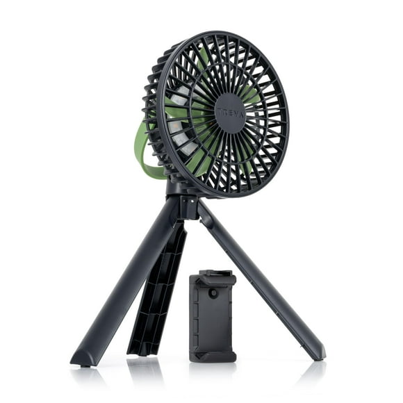 Ventilador con trípode Treva, luz portátil recargable de 3 velocidades, 5 pulgadas