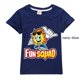 thumbnail image 1 of Camiseta Kawaii Fun Squad Boys de algodón con estampado de dibujos animados de manga corta para niñas, camiseta informal de verano a juego de 2 a 16 años zhangyuxiang LED, 1 of 2