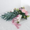 thumbnail image 1 of keepw Elegant Wedding Bouquets for Bride Waterfall Handmade Shape Decor Pink, 1 of 1