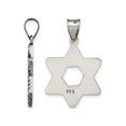 thumbnail image 2 of Antiqued Sterling Silver Star of David Medal Pendant Necklace with Chain for Women, 2 of 5