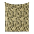 thumbnail image 1 of Pineapple Soft Flannel Fleece Throw Blanket, , Cozy Plush for Indoor and Outdoor Use, 50" x 60", , by Ambesonne, 1 of 6