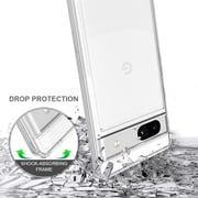 Pixel 7A Case Google 7A Case with Screen Protector Premium Clear Back Panel + TPU Bumper Cover for Google Pixel 7A(YKL Clear)