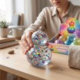 thumbnail image 7 of Squishy Glitter Gourd Stress Toy, Transparent Maltose Filled Squeeze Pinch Toy, Rainbow Calabash Shape Jelly Sensory Fidget Toy, Decompression Hand Toy for Kids and Adults（Random Color）, 7 of 7
