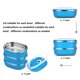 thumbnail image 5 of Juego de cuencos de agua para comida de mascotas Ormromra portátil de acero inoxidable a prueba de derrames, 5 of 8