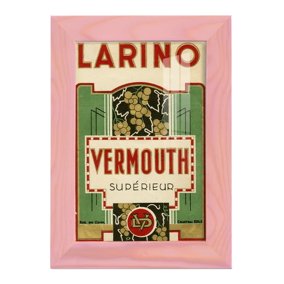 Larino Vermouth -Framed Print w/glass-Sunset Pink
