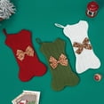 thumbnail image 4 of Home Decor Knitted Bone Hanging Gift Bag Merry Christmas Tree Decorations Bowknot Acrylic Knitted Bone Shape Santa Stocking, 4 of 4