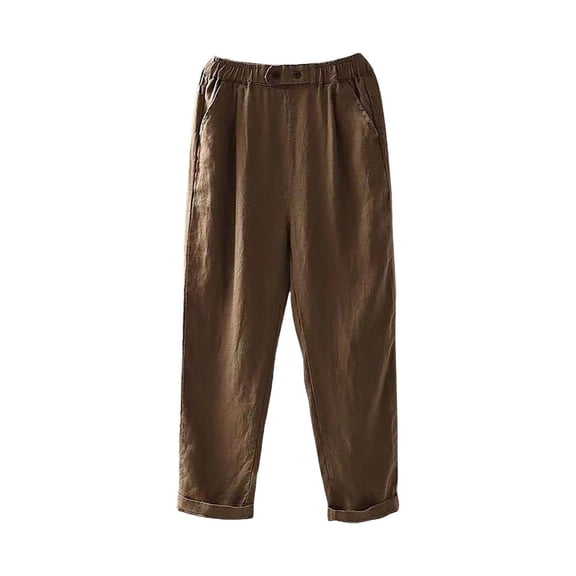 Seductiva Women's Wide Leg Pants Women's Fashionable Casual Thin Loose Large Size Slim and Versatile Nine Point Casual Pants Beach Pants Loose Fit