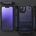 thumbnail image 6 of JTCASES for iPhone 15 Case, Foldable Kickstand Heavy Duty Protective Rugged Hybird Anti-slip Shockproof/Drop Resistant PC TPU Shell for iPhone 15, Navyblue, 6 of 7