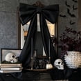 thumbnail image 6 of Halloween Large Black Bows ，Halloween Tree Topper Cute Vintage Decor Halloween Wall Door Decorations Christmas Tree Topper Bows Party Decor, 6 of 9