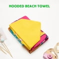 thumbnail image 7 of 24" x 48" Baby Kids Bath Beach Pool Hooded Towel Wrap Soft Absorbent Poncho for 3-7T, Rose Red Mermaid, 7 of 7