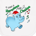 thumbnail image 3 of Inktastic I Want a Hippopotamus for Christmas Hippo in Santa Hat Newborn Bib, 3 of 3
