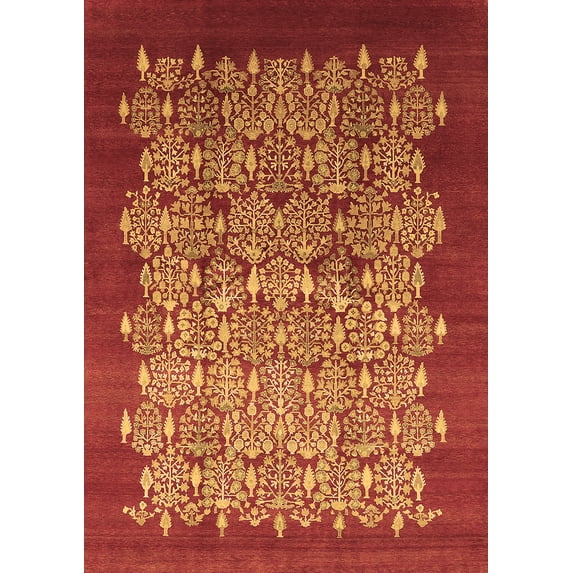 Ahgly Company Indoor Rectangle Oriental Brown Industrial Area Rugs, 2' x 5'