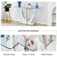 thumbnail image 6 of Glass Console Table for Entryway, Entryway Table with Geometric Frames Leg & MDF Wood Base, 50'' Marble Entrance Table with 0.4'' Glass Tabletop, Glass Sofa Table for Living Room, Hallway., 6 of 7