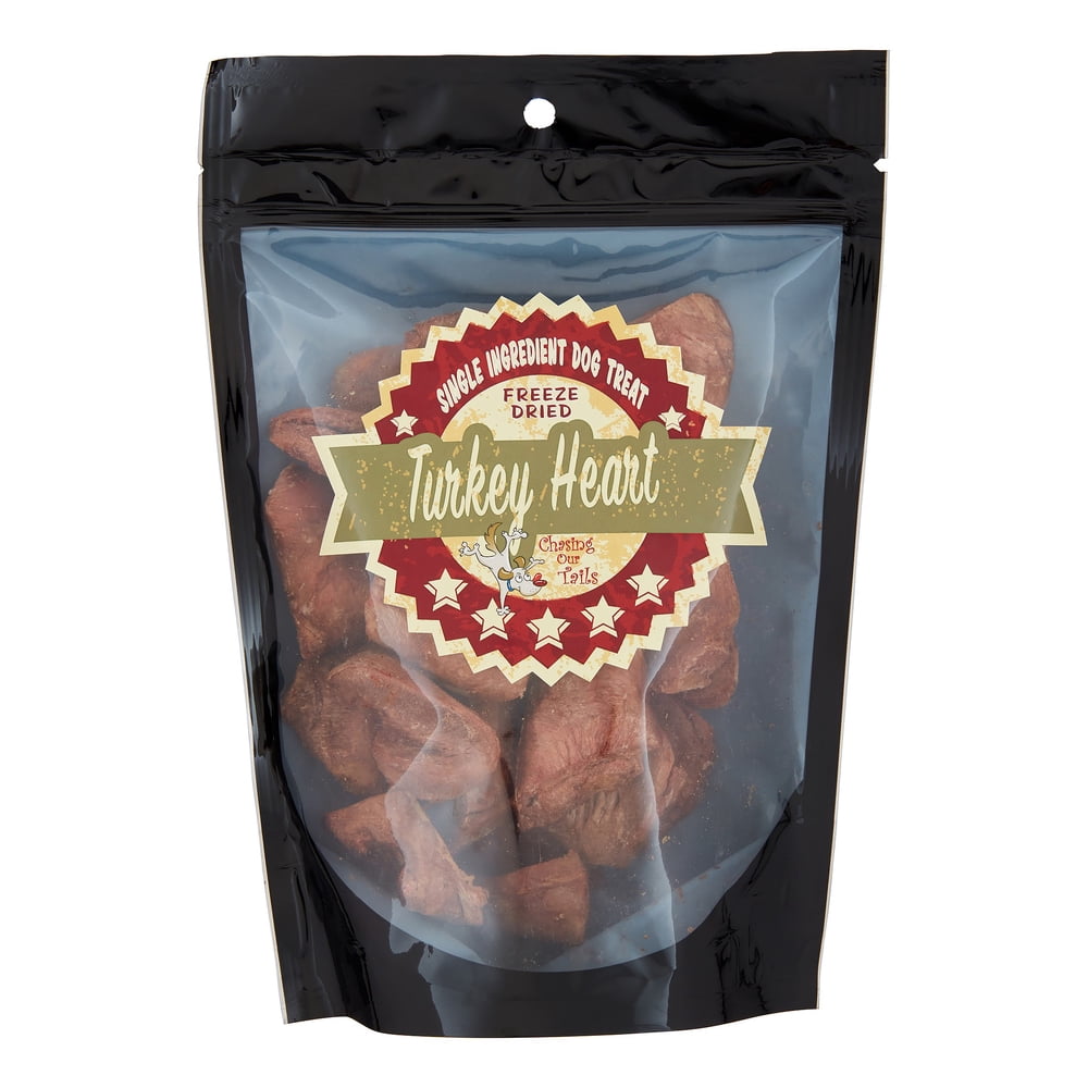 Chasing Our Tails GrainFree Turkey Heart FreezeDried Dog Treats, 3 Oz