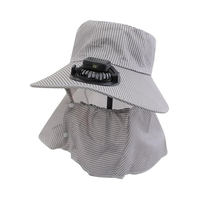 Lenago Hat Scarf And Glove Women's Solar Powered Fan Visor Sun Shading Sun Protection Charging Fan Hats Sun Protection Practical