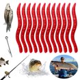 thumbnail image 1 of Señuelos Gusano Blandos Pesca Cebo Lombriz Tierra 50/100 Piezas para Carpa Lubina Rojo, 1 of 9