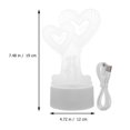 thumbnail image 2 of 1pc Día de San Valentín Día Noche Luz 3D Lámpara de mesa Control Táctil Luz de cama, 2 of 7