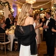 thumbnail image 3 of Soft Chiffon Scarfs Shawls and Wraps for Evening Dresses Wedding Shawl Wraps Bridal Scarve for Women, Black, 3 of 6