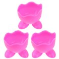 thumbnail image 1 of HINTRMENT 3Pcs Red Silicone Egg Cup Holders Boiled Egg Cups For Kitchen And Dining Room Use, 1 of 7
