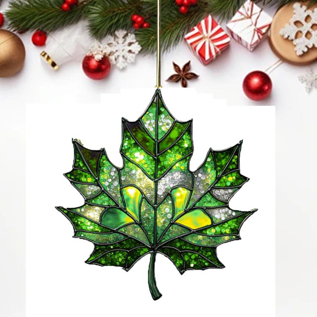 Autumn Maple Suncatcher – Elegant Decorative Art for Hanging Decorations in Your Home