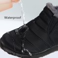 thumbnail image 2 of Men Women's Waterproof Ankle Boots Thick Outsole Non-slip Outdoor Lady Snow Boots Slip-on Winter Cotton Shoes, 2 of 7