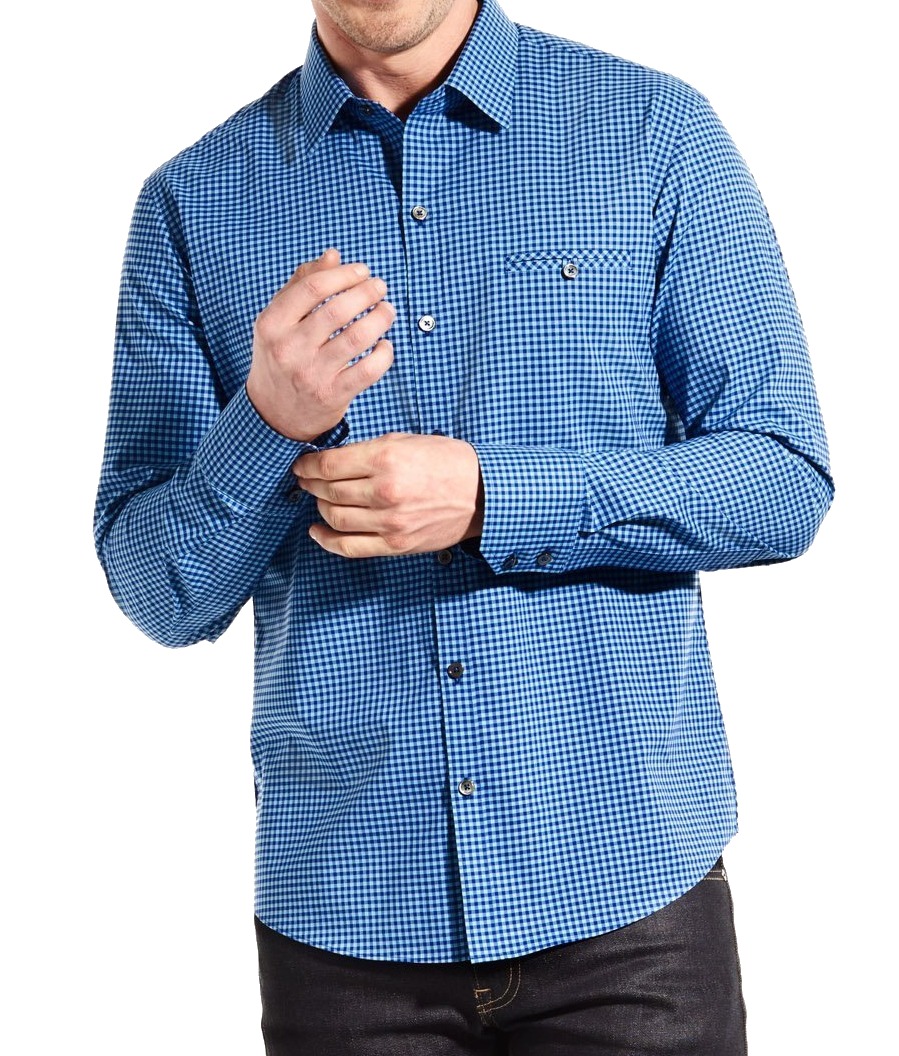 Joe Wenko Mens Formal Turn Down Long Sleeve Printed Button Up Shirts 
