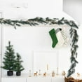 thumbnail image 6 of FastXmas 77.5 In Christmas Artificial Vines Decoration Vivid Artificial Pine Leaves Rattan Christmas Pendant Ornaments Realistic Pine-Branches Vines Decorations for Fireplace Xmas Ladder Stairs Party, 6 of 6