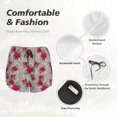 thumbnail image 6 of Lsque Rose Flowers Printed Women's Running Shorts with Liner Pockets,Elastic Quick Dry Workout Athletic Gym Yoga Shorts,Womens High Waist Shorts-Small, 6 of 9