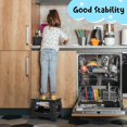 thumbnail image 4 of czcpp-Folding Step Stool 9 InchStep Stool 300 lb Capacity Plastic Foldable Step Stools for Kids and Adults, Folding Stool for Kitchen, Stepping Stool with Handle Black Small Step Stool 1PC, 4 of 4