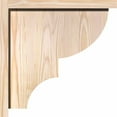 thumbnail image 3 of 7 1/2"W x 14"D x 14"H Ridgewood Smooth Corbel w/Backplate, Douglas Fir, 3 of 9