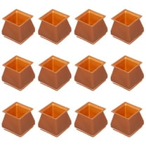 unbranded 24 Pcs Chair Feet Protectors Leg Covers for Chairs Furniture Anti Pads Brown