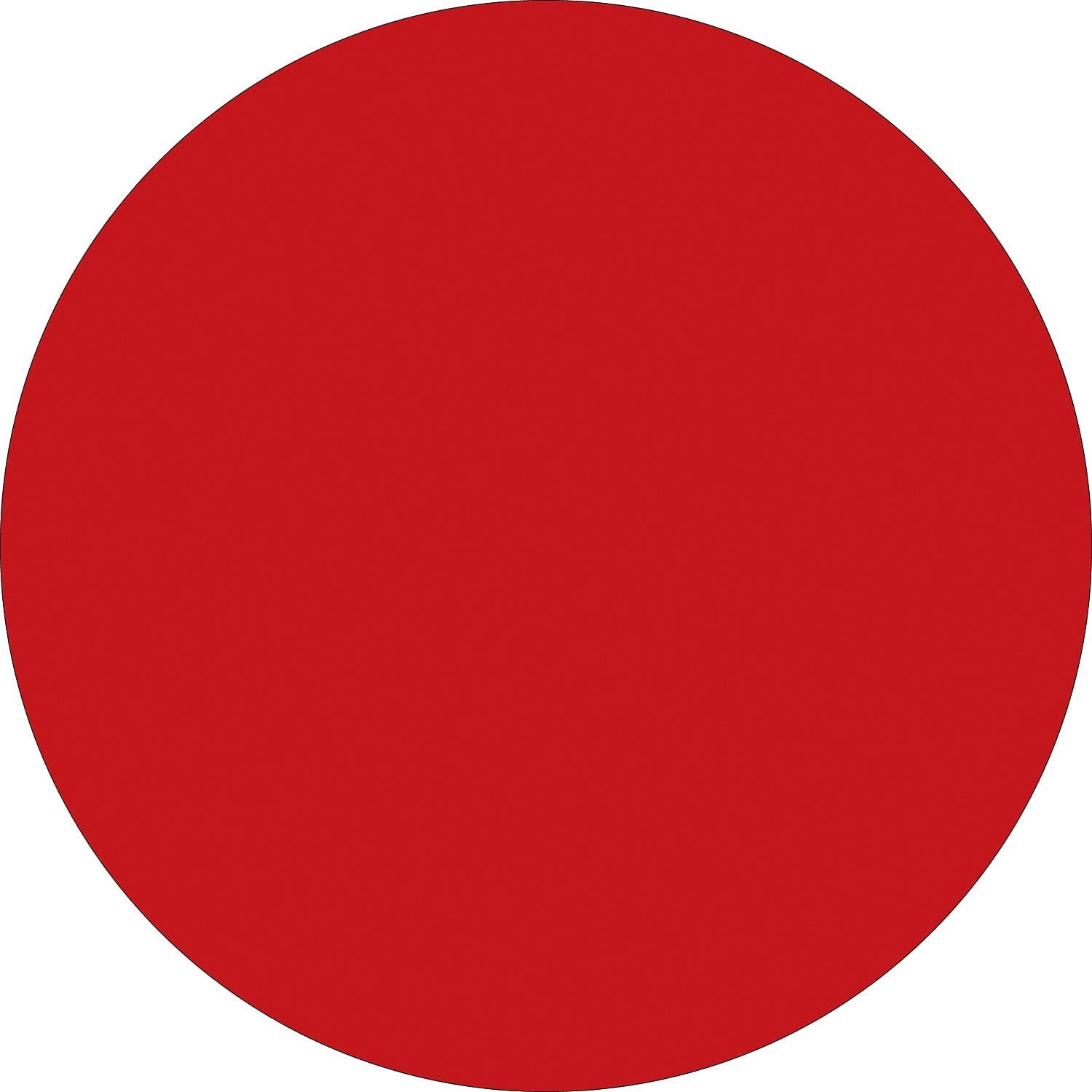 Tape Logic Inventory Circle Labels 3' Red 500/Roll DL614A