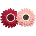 thumbnail image 5 of Sunflower Decorative Throw Pillows, 3D Flower Pillow, Accent Pillow, Sunflower Decorations, Flower-Shaped (17.5" Flower, 16" Pillow with Insert, Fuchsia), 5 of 8