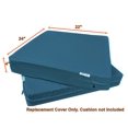 thumbnail image 2 of QQbed 4-Piece Water-Resistant Rectangle Polyester Outdoor Deep Seat Cushion Covers, Pacific Blue, 2 of 6