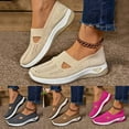 thumbnail image 3 of Dakaela Slip on Shoes for Women Mesh Orthopedic Flats Nursing Driving Casual Walking Loafers Beige 6, 3 of 5